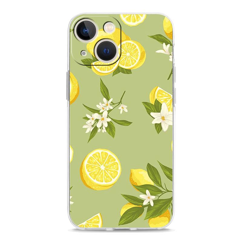 Fruit lemon Phone Case For iPhone 11 Cases iPhone 15 12 13 14 16 Pro Max X XR XS 14 15 Plus 16Pro iPhone16 Clear Cover