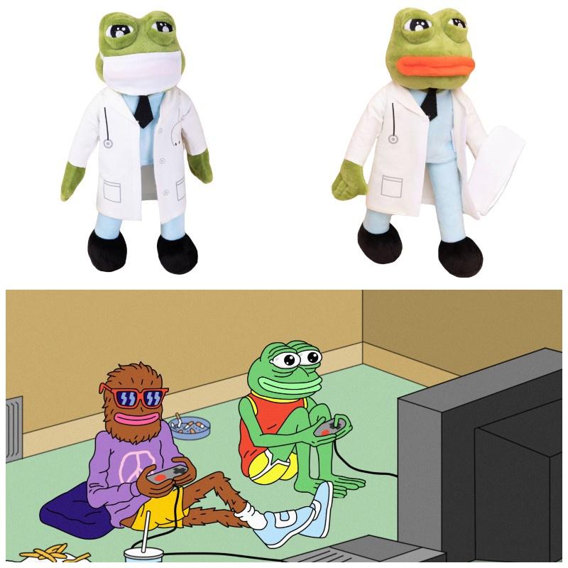 Sad Frog Pepe Plush Toy Cute Doctor Shaped Stuffed Animal