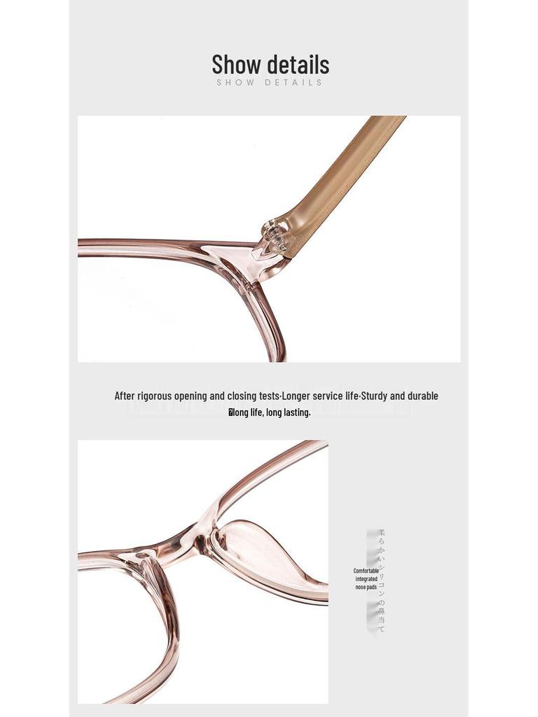 Korean TR6811 Ultralight TR90 Colorful Large Transparent Eyeglass Frame for Students