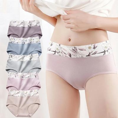 5 Teile/satz Hohe Taille frauen Höschen Atmungsaktive Baumwolle Unterwäsche Slips Damen Unterhosen Plus Größe M-XXXXXL