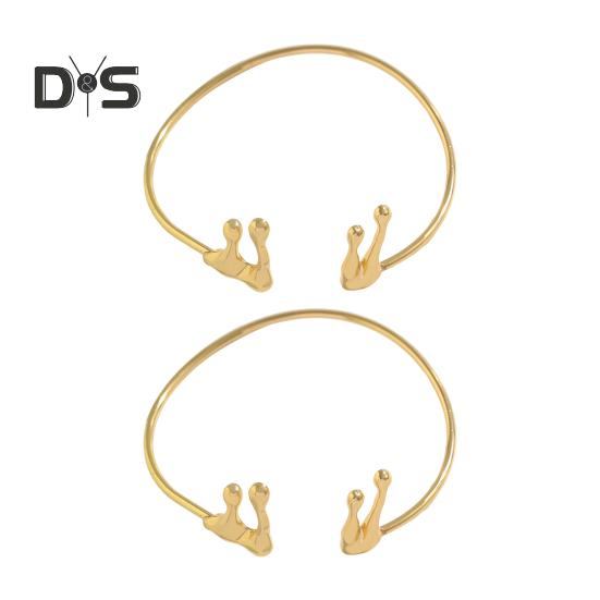 Women Arm Bracelet Liquid State Arm Cuff Adjustable Opening Design Bangle Retro Style Arm Jewelry Gift