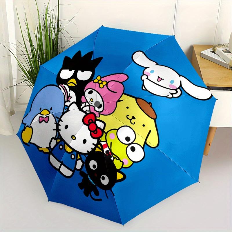 

Hello Kitty, Sanrio Automatic Open/Close Umbrella-Cute Umbrella with Cute Design, Portable 3-Fold Compact Umbrella for Men & Women, Hallowee