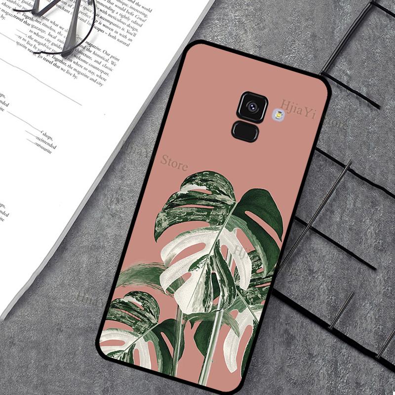 

Leaves Monstera Green Phone Case For Samsung A3 A5 J1 2016 J3 J5 J7 2017 J4 J6 Plus A6 A8 A7 A9 J8 2018 Cover J7 2016 - J710