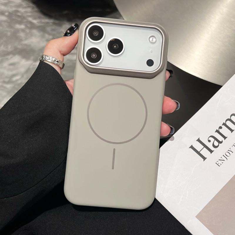 Minimalist Orange Slim Magnetic Case For For Iphone 13 12 14 1 16 17 Pro Max Plus 17E E Air for Shockproof Cover Funda