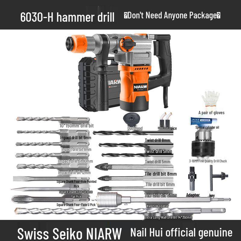 High-Power Industrial Electric Hammer & Drill: Multifunctional Impact Tool for Concrete and Household Use