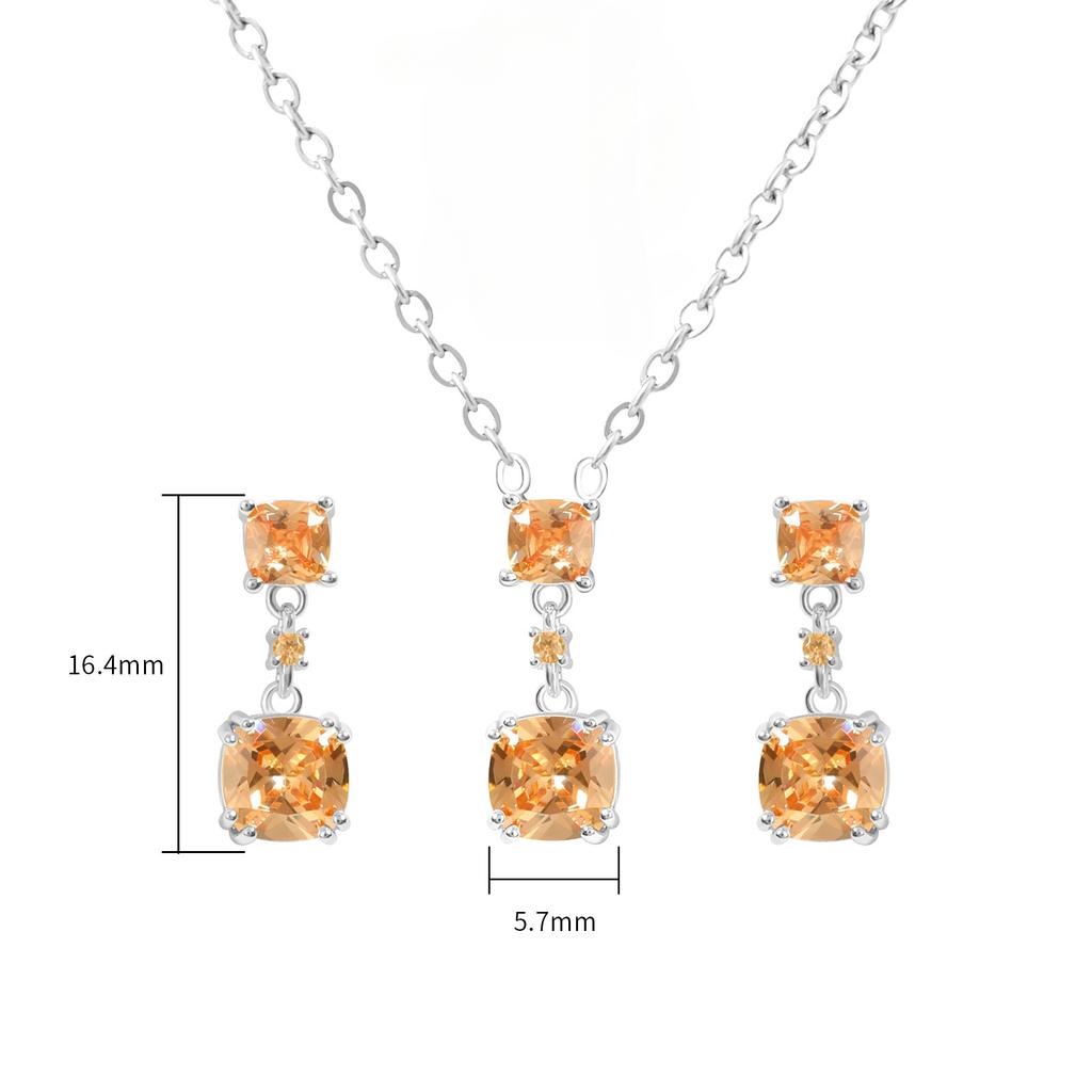 Earrings Light Luxury Zircon Earrings for Women Romantic Niche Design Temperament Summer High-end Earrings Set