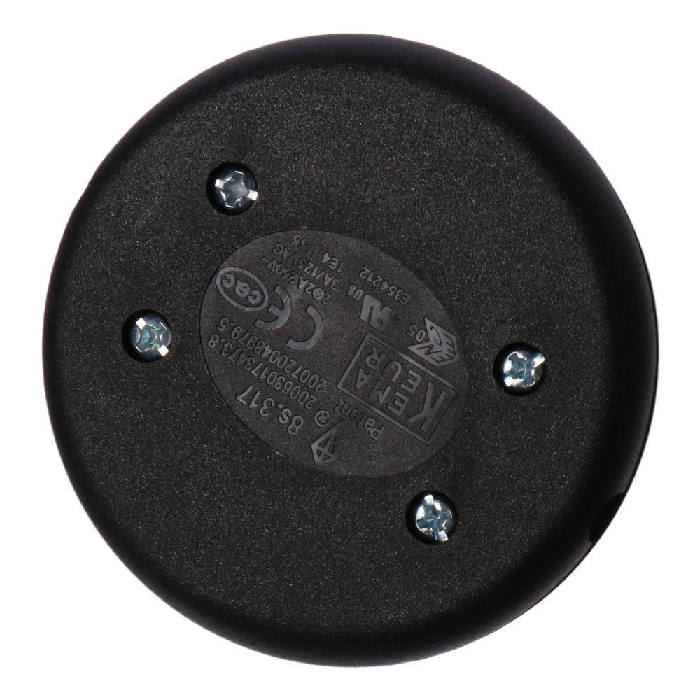 Black Floor Lamp Foot Switch with Step-on-Button Plastic Round Floor Foot Switch  Electrician