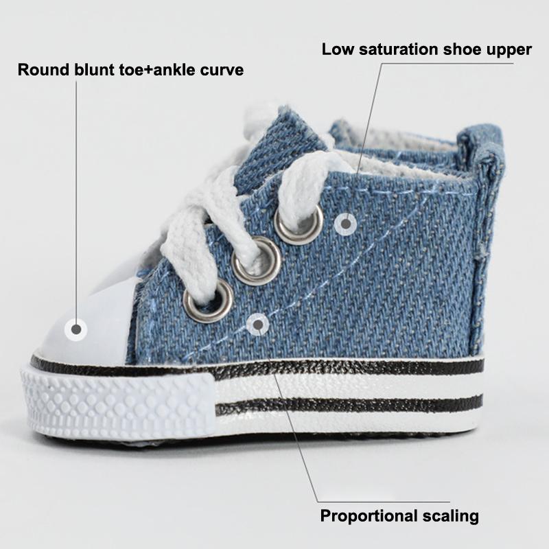 1Pc Cotton Doll Shoes Simple Sports Canvas Shoes Doll Shoes Labubu Accessories