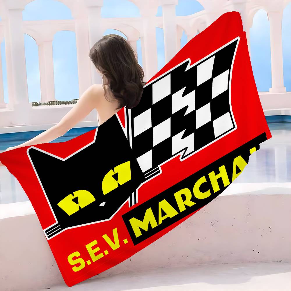 S-E-V M-Marchals Brand Microfiber Printed Beach Towel Mountain Climbing Yoga Beach Swimming Running Absorbent Soft Towel