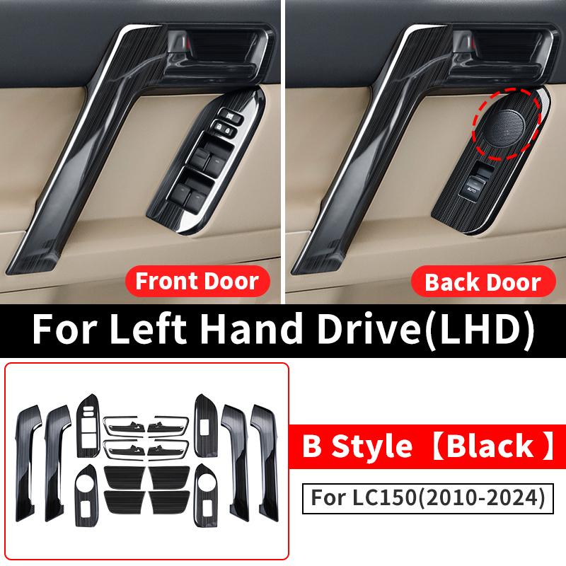 For Right Rudder Toyota Land Cruiser Prado 150 2010-2023 Door Handle Decorative Glass Switch Button LC150 Interior Accessories