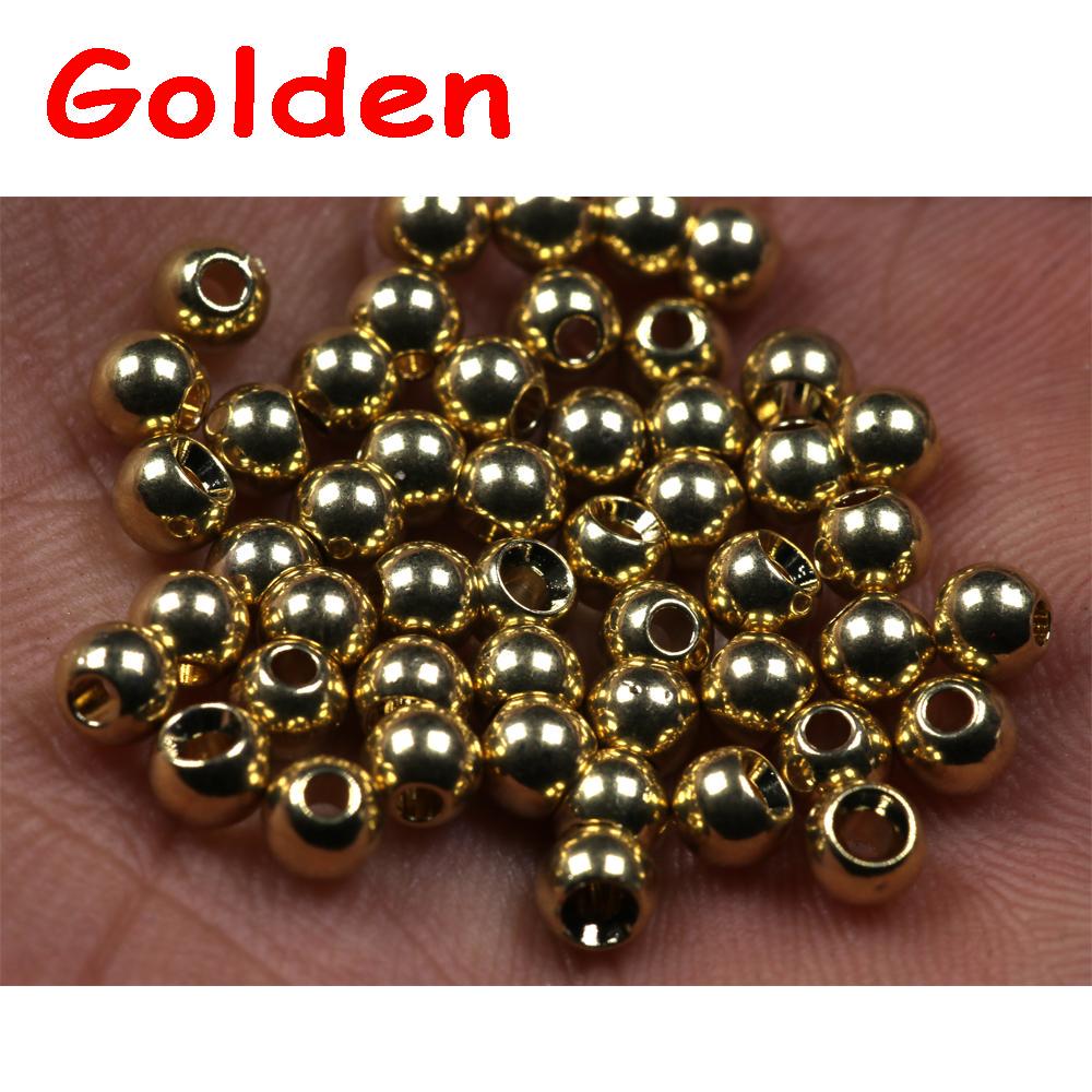 Bimoo 20PCS/Bag 5/32 3.8mm Color Brass Bead For Fly Tying Beadhead Nymph Streamer FL Pink Orange Yellow for Hook Size 8 10 12