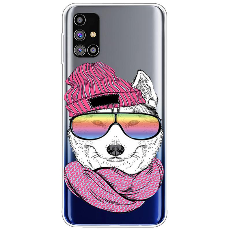 Clear Soft Cover for Samsung A31 A41 A51 A71 Case TPU Transparent Lovely Fashion Cases for Galaxy A71 Silicone Bumper Cat