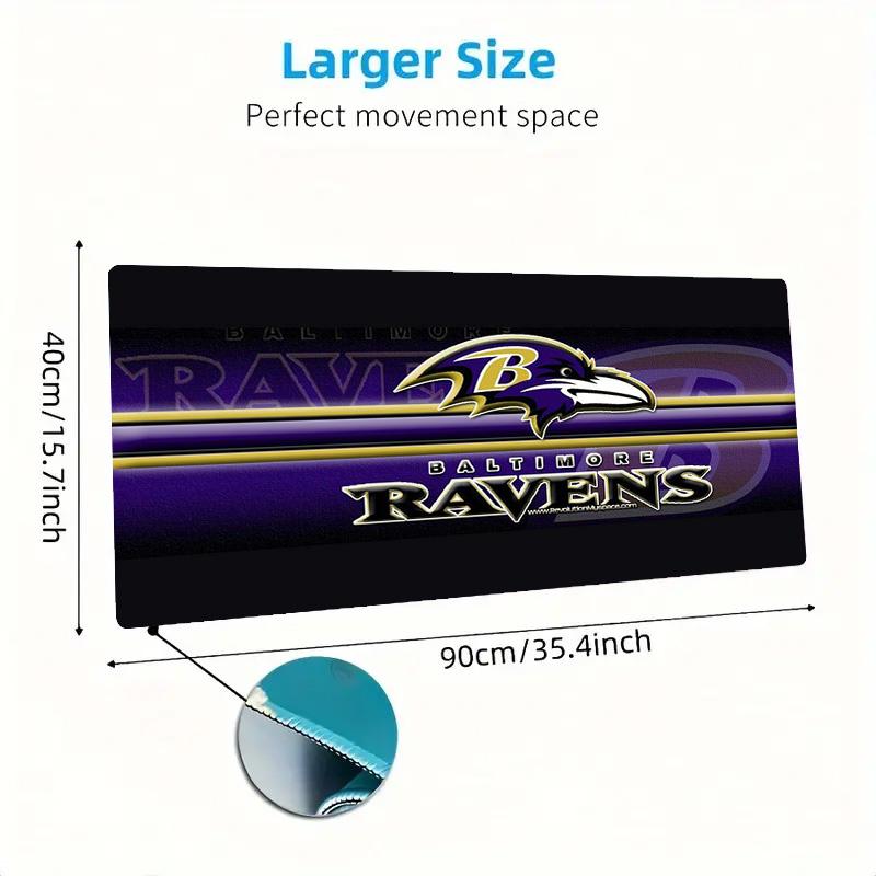 Baltimore Ravens Color Mouse Pad Large Gaming Table Cushion Non-slip Laptop Tablet Big Mousepad XXL Mat Mini PC Playmat With Lock Edge