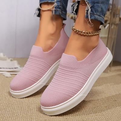 Fashion Autumn New Flat Shoes Women's Round Head Deep Mouth Mesh Cloth Breathable Non-slip Comfortable Low-top Shoes