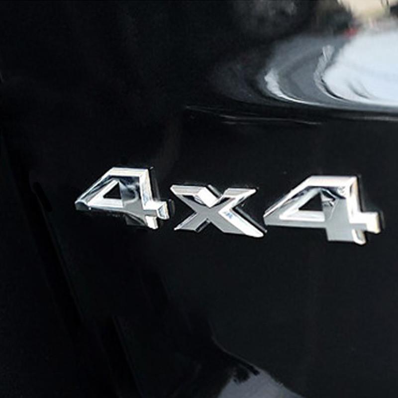 3D 4X4 Emblem Car Styling Chrome ABS Sticker Tail Emblem Badge Rear Decal 4X4 Off Road SUV