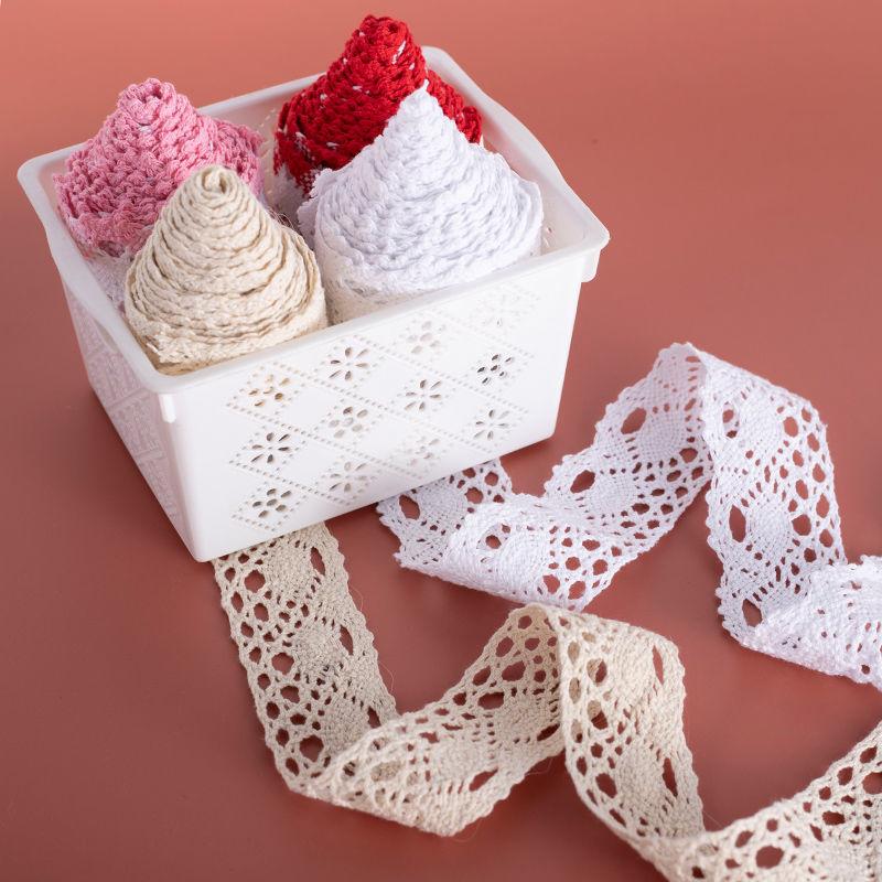 New Lace Accessories Decorative Handmade DIY Material Pack Embroidery Cotton Sewing Lace Belt Apparel Sewing Supplies
