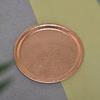 Red Copper Hammer Pattern Round Storage Tray Desk Metal Storage Organizer Organizer Small Items Storage Dishes Home Decor