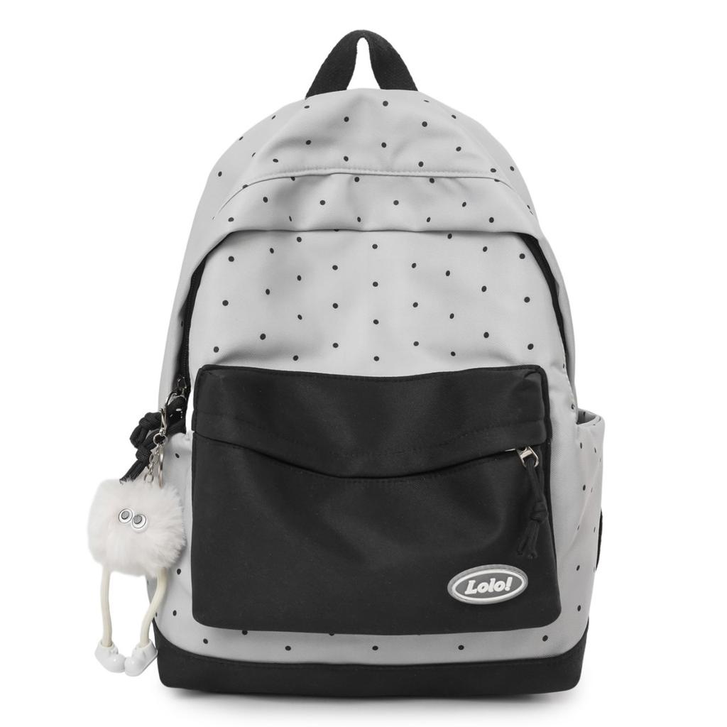 Schoolbag Cute Contrasting Polka Dot Schoolbag Female Cute Small Fresh Travel Backpack Primary School Schoolbag Junior High School Girls Backpack