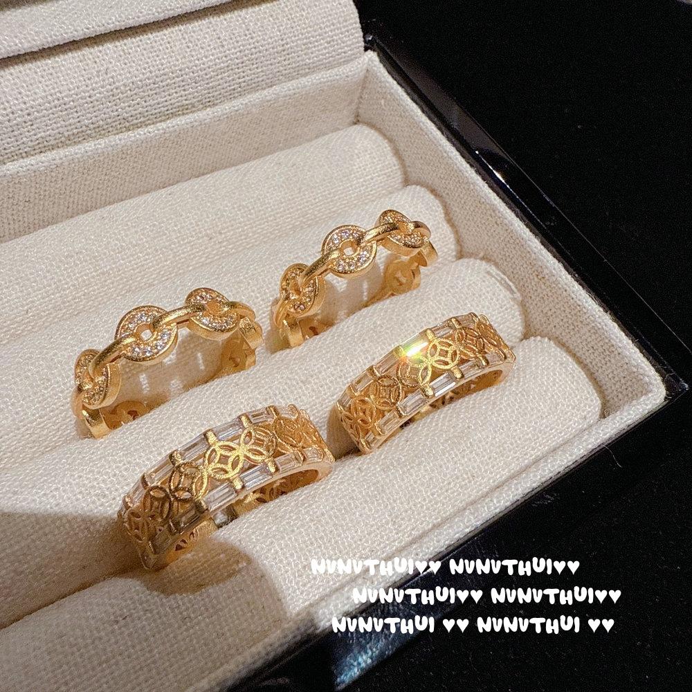 Jewelry, Mango Star Gourd Diamond Pendant Necklace, New Chinese Style, Copper Coin Arrangement Zircon Ring, Set.