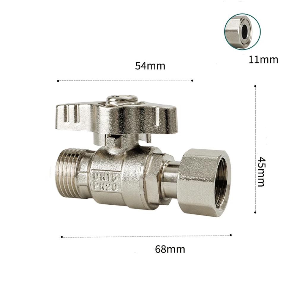 Union Ball Valve 1/2" -3/4" Brass Double Female and Male Thread Valve Water Pipe Switch Gas Straight To Tap Water