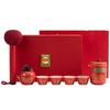 Haofeng Red Ceramic Tea Set & Mugwort Hammer Gift Set