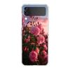 Beautiful Red Rose Flowers Phone Case For Samsung Galaxy Z Flip 3 4 5 Hard Folding Clear PC Bumper For Samsung Z Flip3 Cover