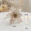 1PC Christmas Poinsettia Glitter Artificial Flowers Xmas Tree/ Party Decoration