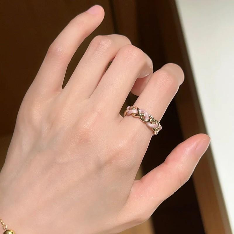 Ring Fashionable Copper With Unique Blue Enamel Finish For Womens Everyday Wear