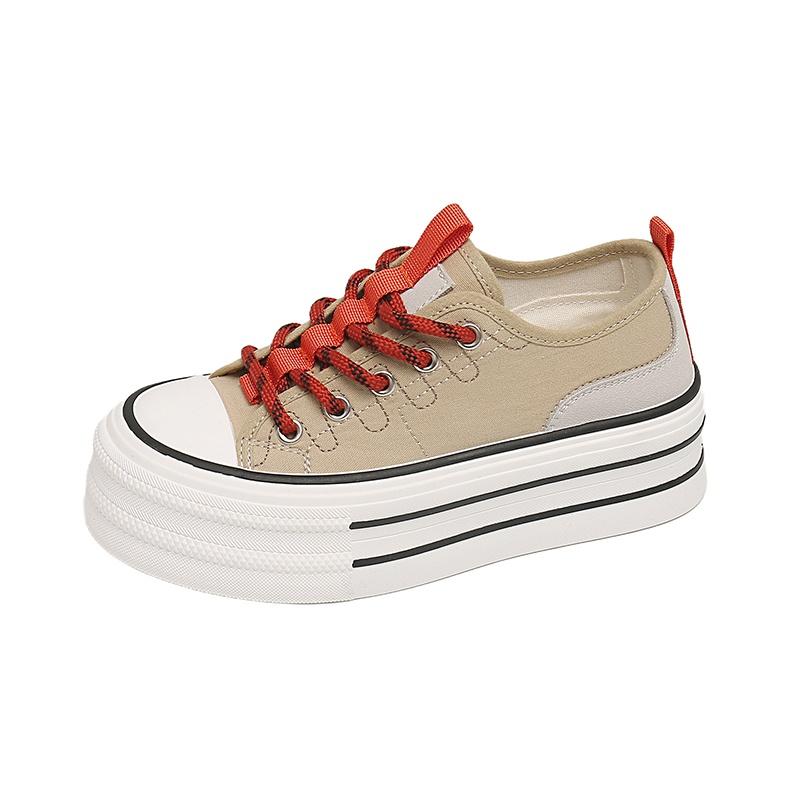 Women Canvas Casual Board Shoes Fashion Low Top Sport Sneakers Size 35-40 Comfortable Walking Travel Everyday Footwear