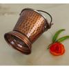 Steel Copper Hammered Design Antique Dark Tone Bucket, Serveware & Tableware for Home, Hotel & Restaurants, Volume-300 ML, Set of 2