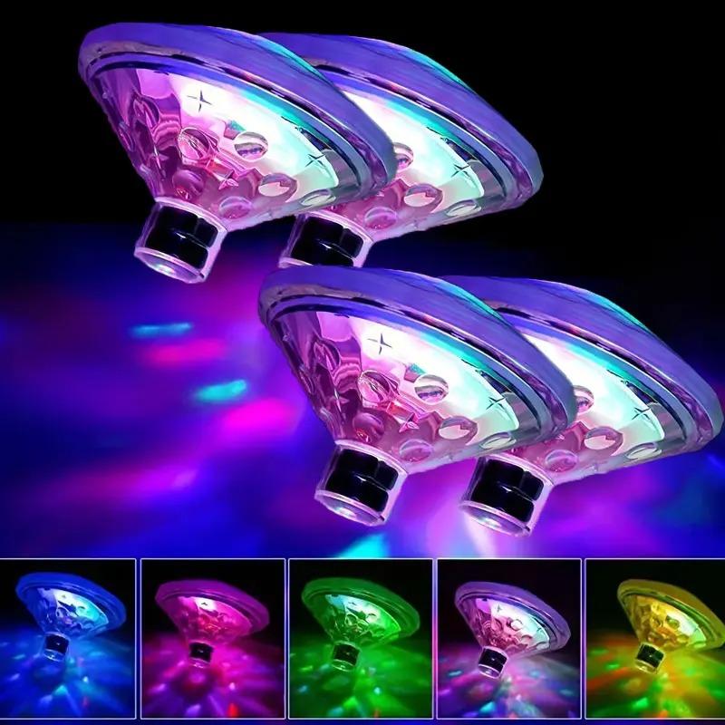 LED Waterproof Floating Underwater Pool Light RGB Disco Glow Show Lamp for Swimming Pool Hot Tub Spa Bath Party Festival Decor Lighting
