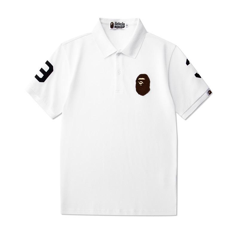 

Japanese Streetwear A Bathing Ape Embroidered Polo T-Shirt - Unisex Short Sleeve Medium