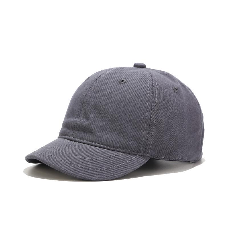 Unisex Short-Brim Baseball Cap: Soft-Top Equestrian Sun Hat with Duckbill Brim, Korean Style