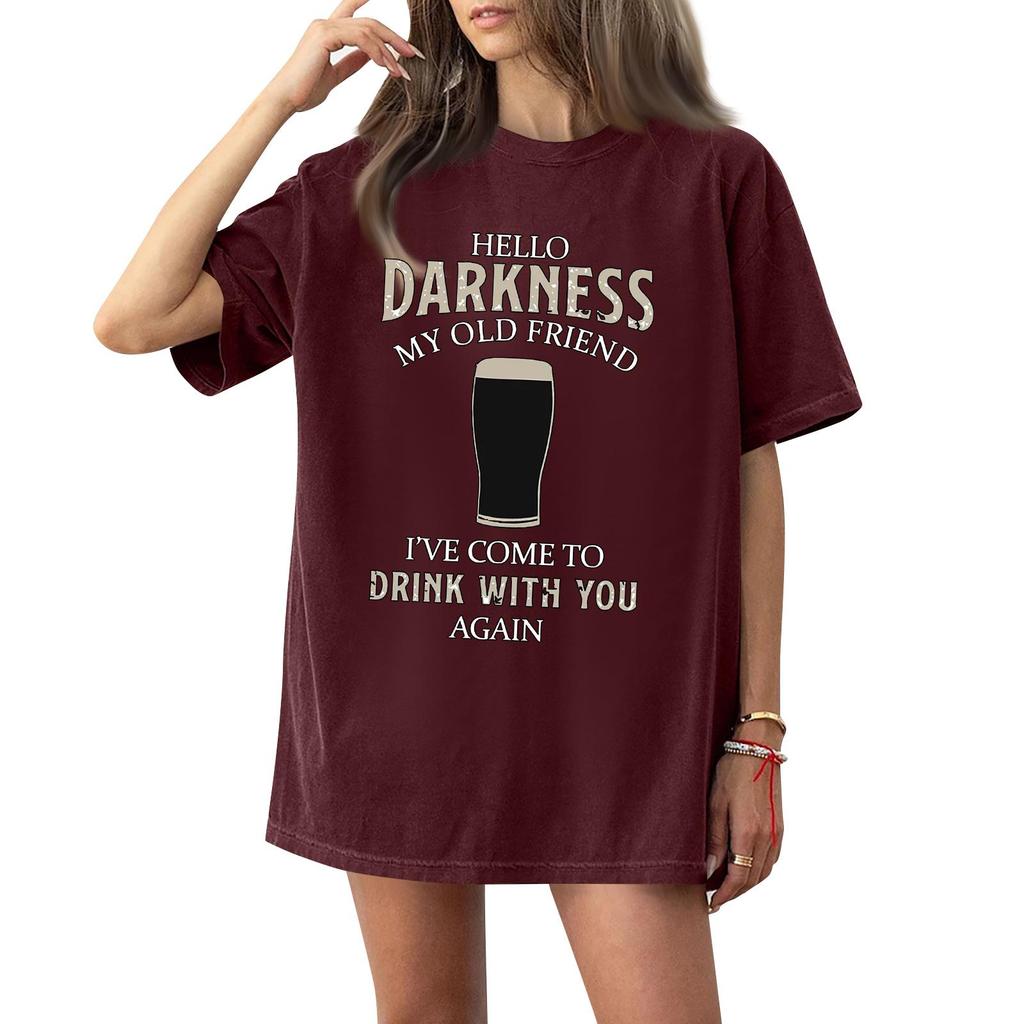 Women's Round Neck Printed Short-sleeved T-shirt Top