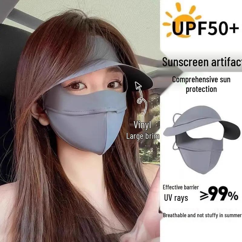 Solskyddsmask för hela ansiktet med UV-skydd - Andningsbar utomhus facekini