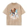 SX-35 MINISO 2026 Summer Vintage Wash  Printed Pure Cotton Shoulder Style Men's and Women's Round Neck Short Sleeved Couple T-shirt