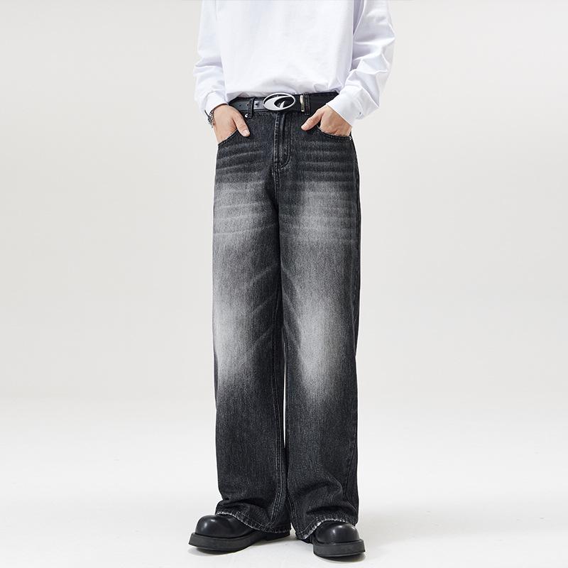JIAMU Unisex A-Type Wide-Leg Baggy Jeans - Herfst/Wintercollectie.