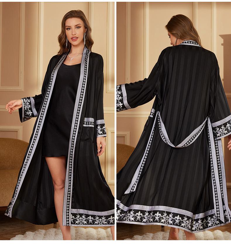 

Жіноча розкішна юката з довгим рукавом для весни та осені, WP3373 One Size