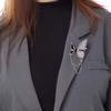 1Pair Wing Black Butterfly Brooch Decoration Butterfly Tassel Badge Pin  Suit Accessory