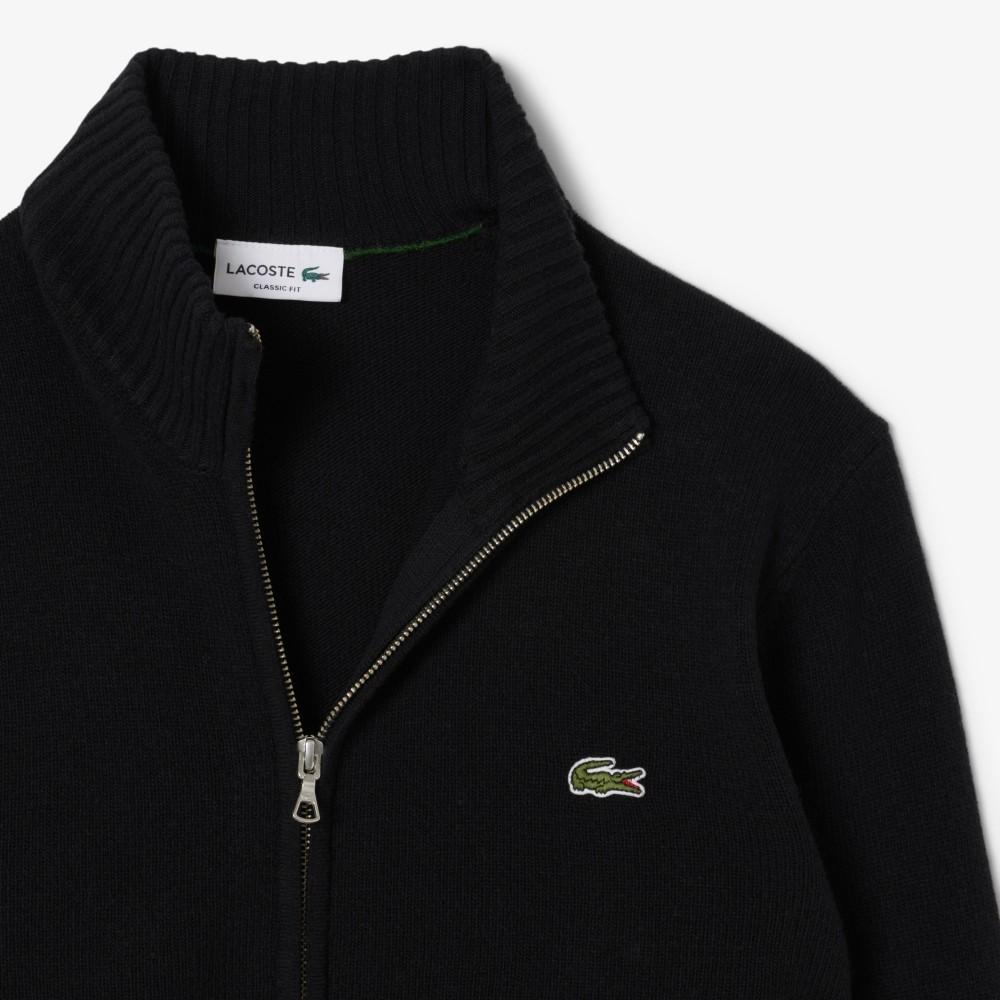[Lacoste] Men's Wool Full-Zip Cardigan AH5181-55N031