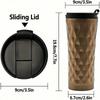 Insulated Coffee Mug 17oz, Leak Proof Coffee Cups with Lid, Thermal Coffee Cups Stainless Steel Reusable Coffee Mug Keep Cold and Hot Travel Mug