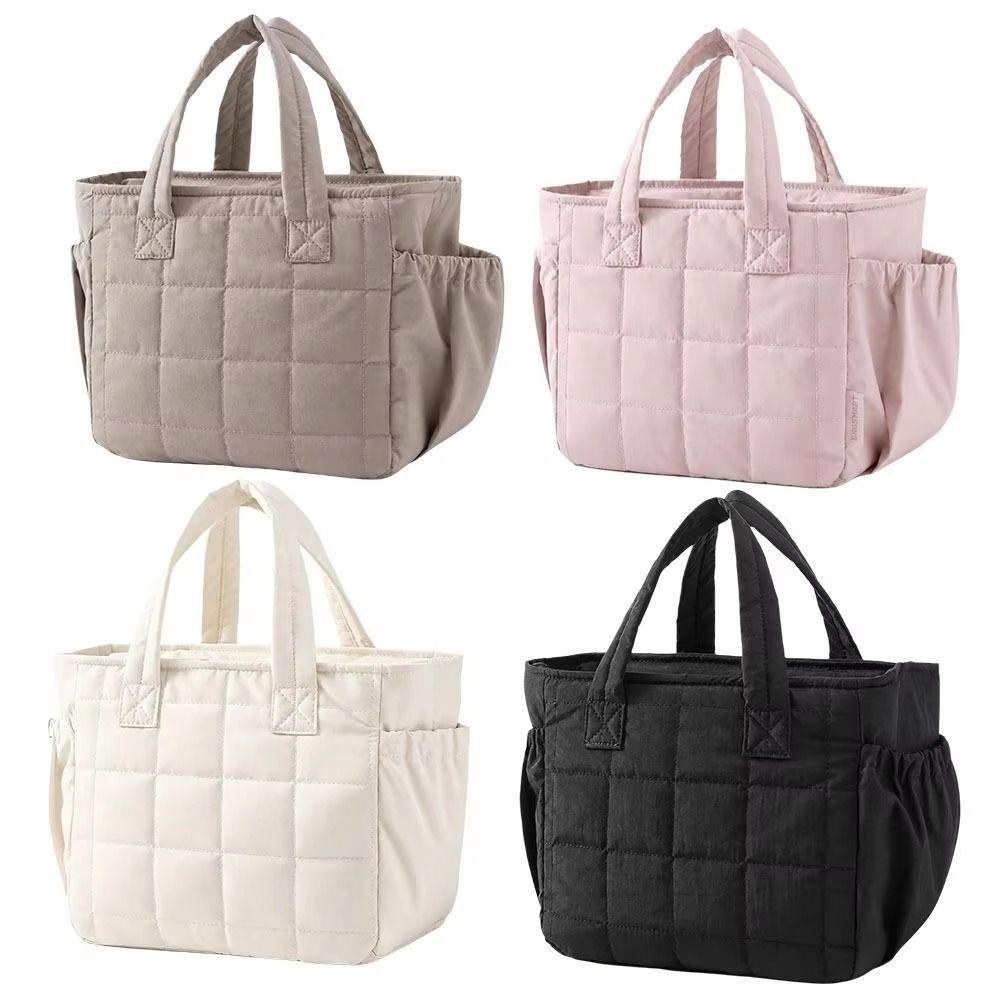 Solid Color Insulated Handbag Portable Food Thermal Box Insulated Lunch Tote  Travel