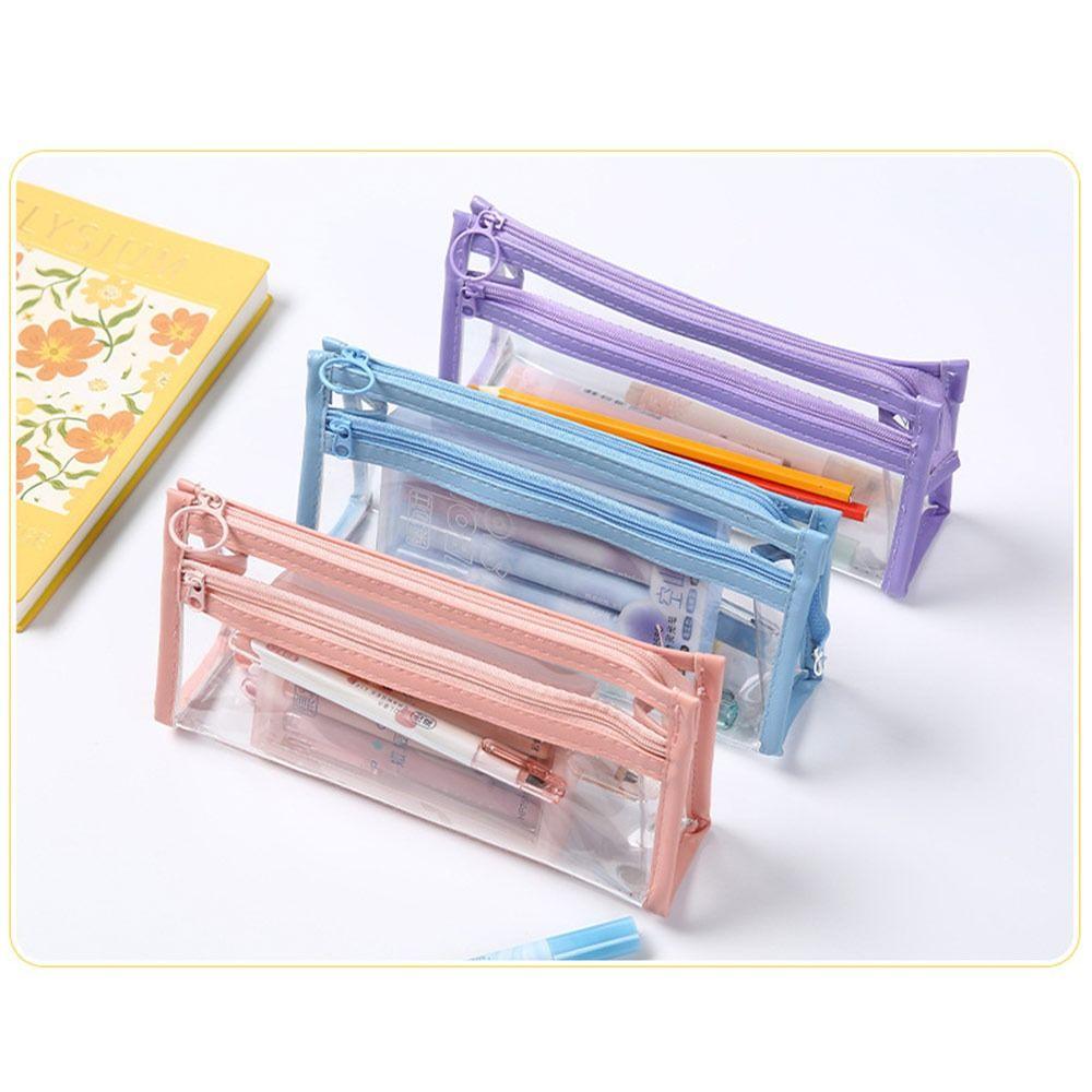 Wasserdichtes Mäppchen PVC Schreibwarentasche Einfache Aufbewahrungstasche für Schreibwaren Geschenk