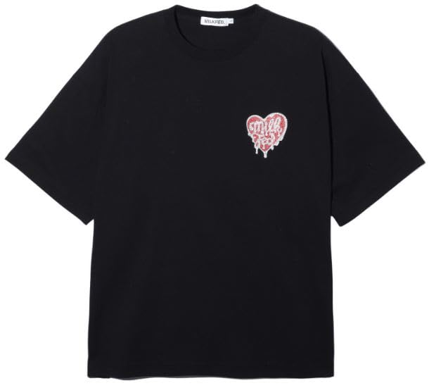 Casual MELTY HEART TEE BLACK [Milk Fed] S/S Women's