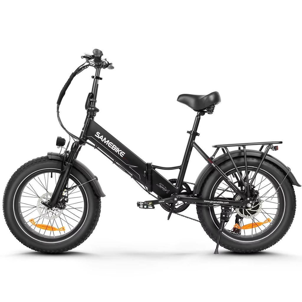 SAMEBIKE LOTDM200-II 750W 48V 13AH Folding Electric Bicycle for Adults 20 X 4.0 Inch Fat Tire Mountain E-bike With Removable Battery