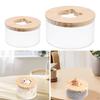 Acrylic Hamster Bath Container with Wooden Cover for Small Animals