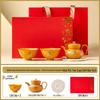 Elegant Duan Ni Purple Clay Teapot & Two Cups Set - High-End Tea Brewing Gift Box Souvenir