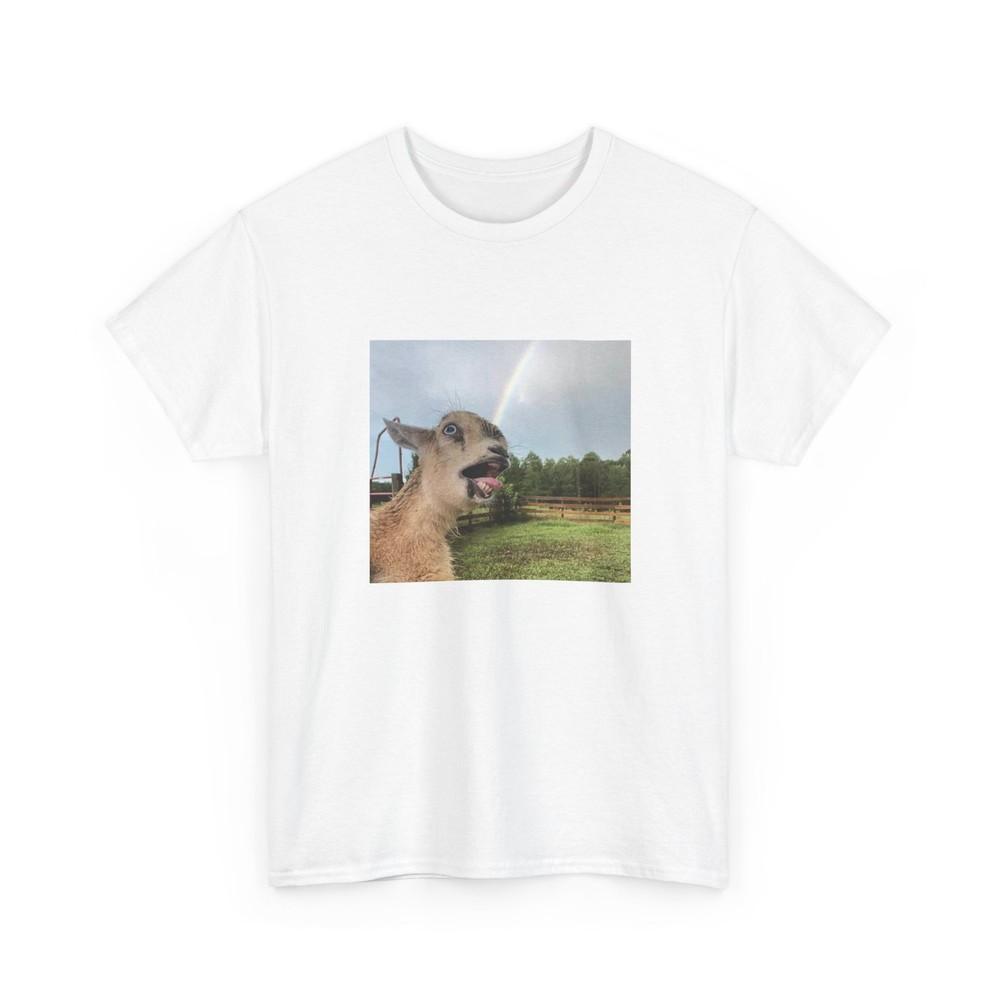 

rainbow goat photo tshirt XL