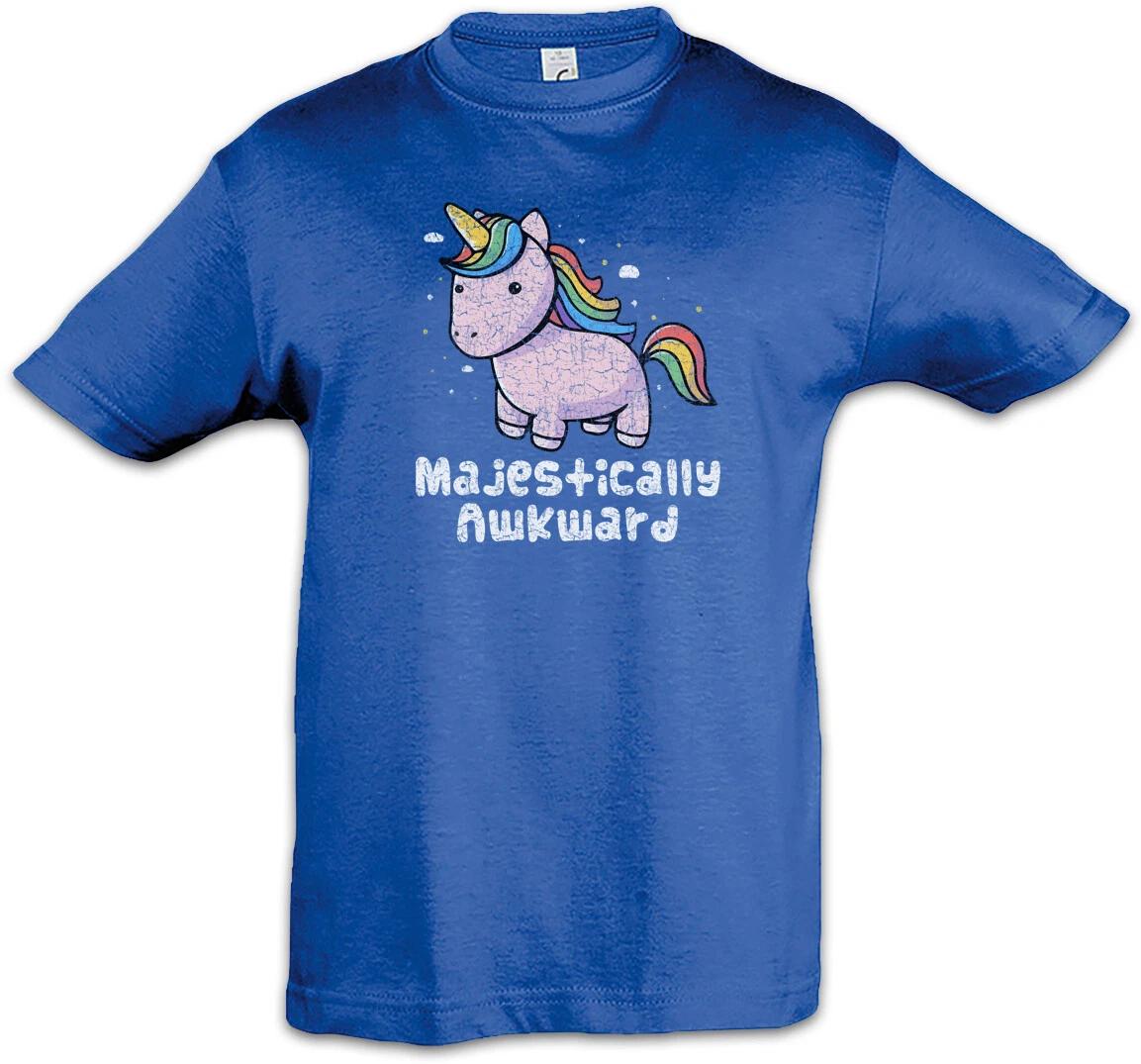 Unicorn Awkward Kids Boys T-Shirt Unicorns Fun Unicorns Rainbow- 160