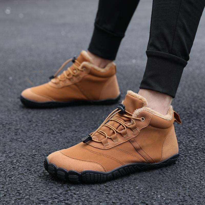 Warme Unisex Baumwollschuhe Plüsch Schneestiefel Herren Damen High-Top Winter Outdoor Wanderschuhe Rutschfest Wasserdicht